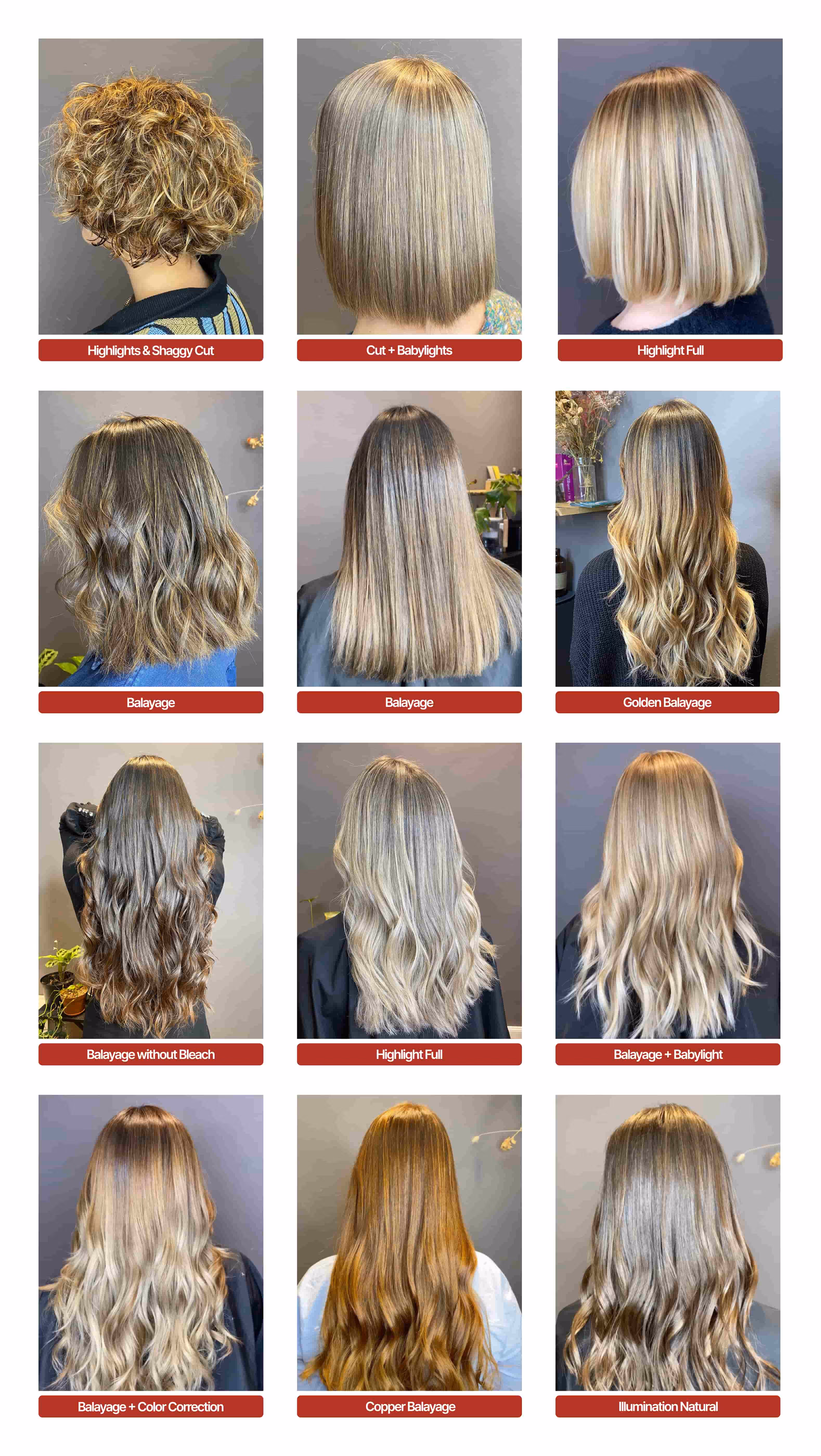 a collage of a woman's hair